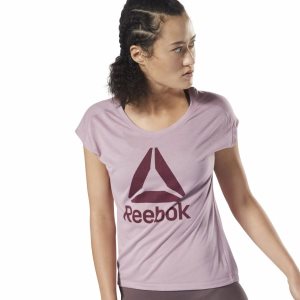 Reebok Workout Ready Supremium 2.0 T Shirt Damen - HellLila - DE 625-EKS